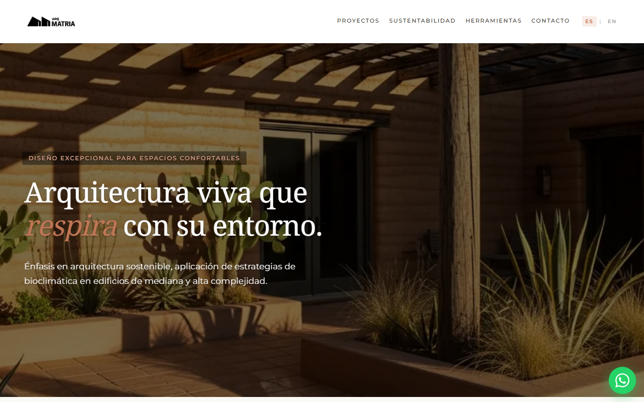 Matria Arq — Bioclimatic Architecture - Matria Arq -> architecture site